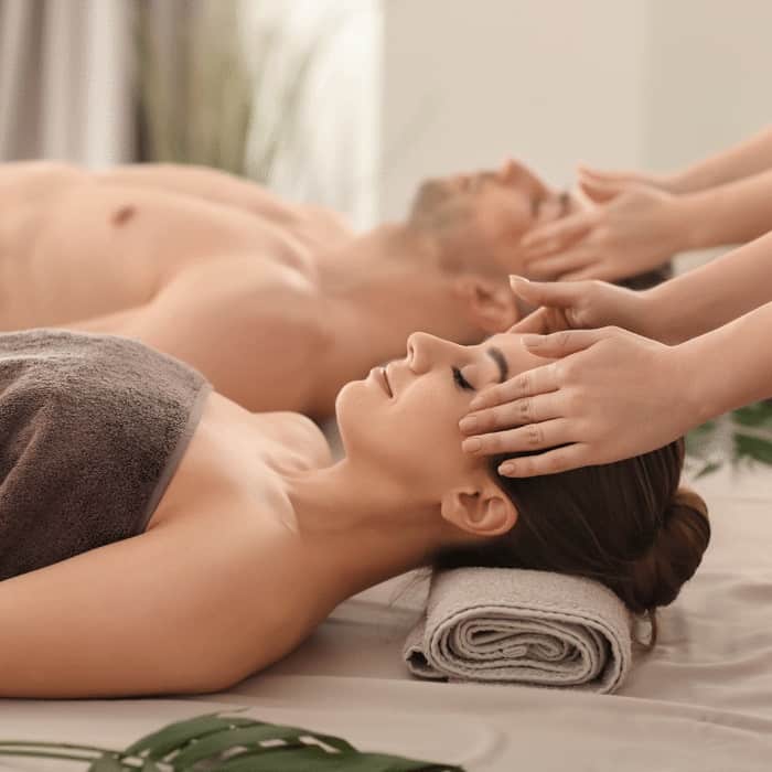 Couple's spa- head massage