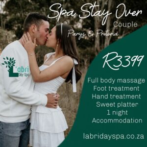 Couple spa stay over 2025 L'abri