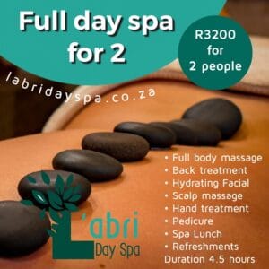 Full day spa for 2 L'abri Day spa