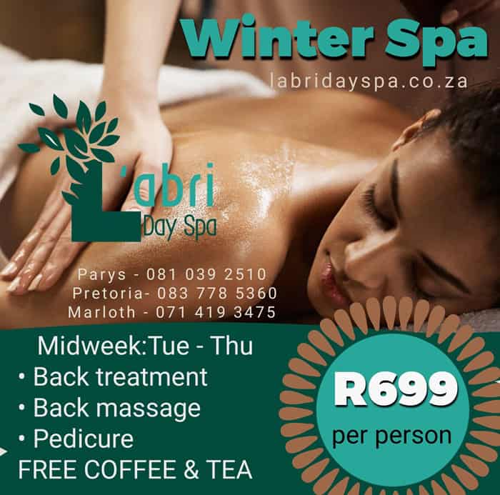 Winter spa special Labri day spa