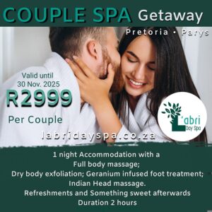Couple spa stay over 2025 L'abri