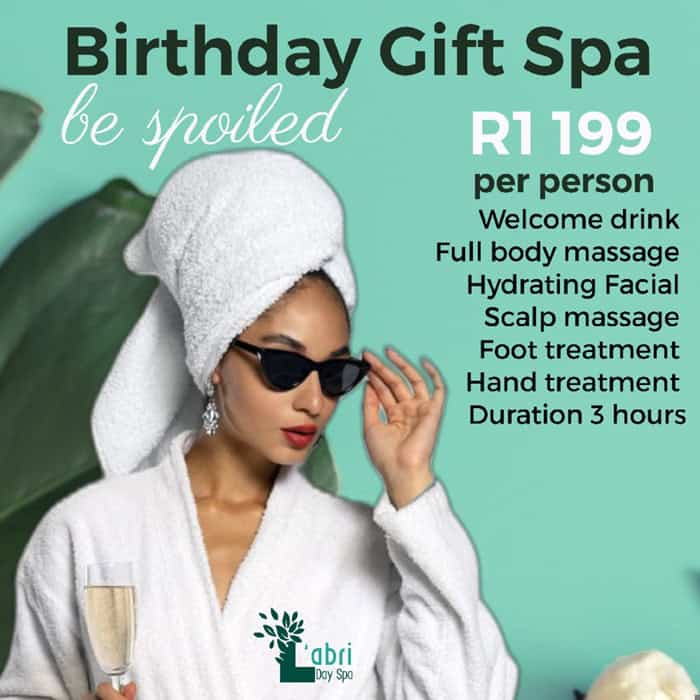 Birthday gift spa special L'abri day spa