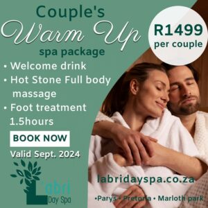 Couple warm up spa special L'abri day spa
