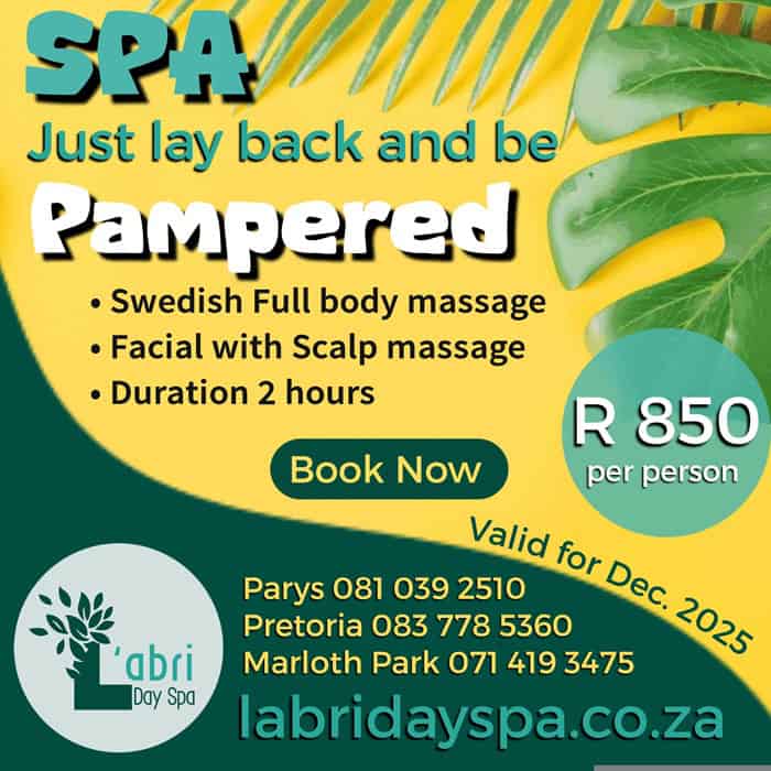 spa pamper L'abri day spa