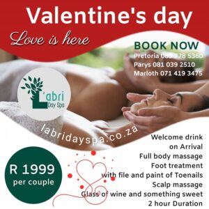 Valentine's Love is Here spa special L'abri